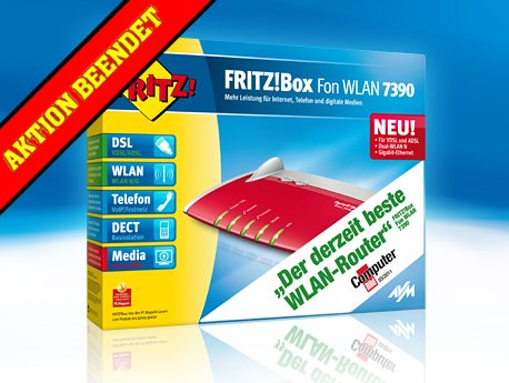 Beendet: KAPA AVM Sonderwoche KW37/2011 mit Hammerpreisen: Der derzeit beste Router AVM FRITZ!box 7390 (Test Computerbild 20/2011)